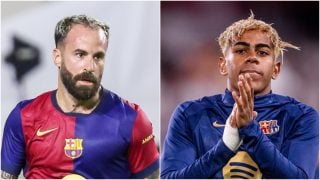 Marc Crosas y Lamine Yamal.