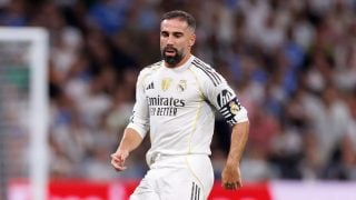 Dani Carvajal, durante un partido con el Real Madrid. (realmadrid.com)