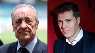 Florentino Pérez a la izquierda y Bernd Reichart a la derecha. (Getty)