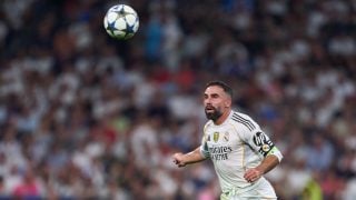 Carvajal durante un partido con el Real Madrid. (Getty)