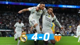 El Real Madrid derrotó 4-0 al Valencia.