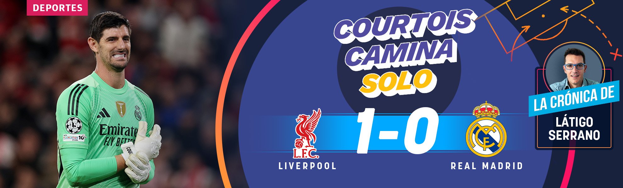 Courtois camina solo