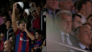 Aficionados del Barça y Laporta.