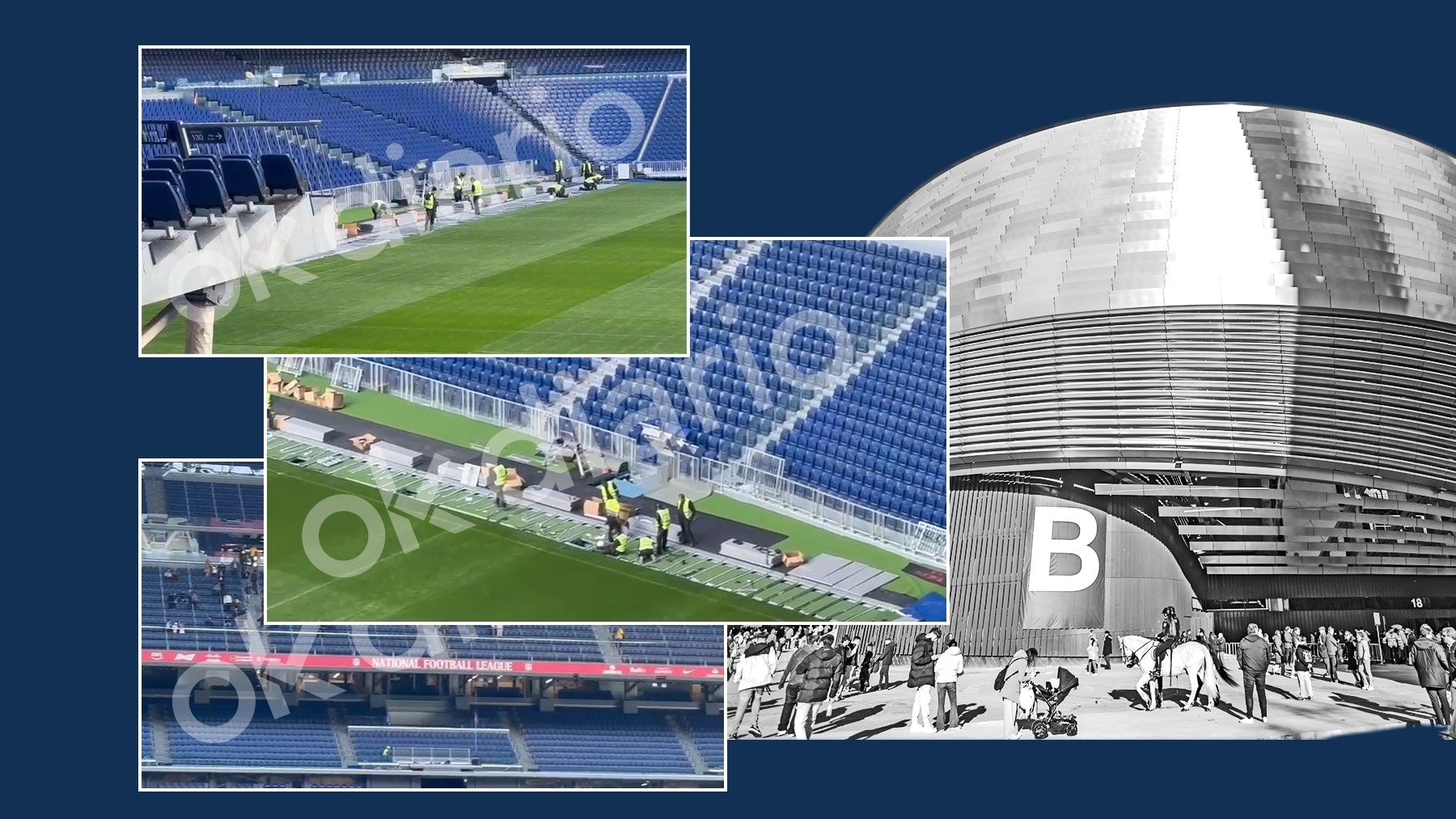 Así se transforma el Santiago Bernabéu para acoger el primer partido de la NFL en España