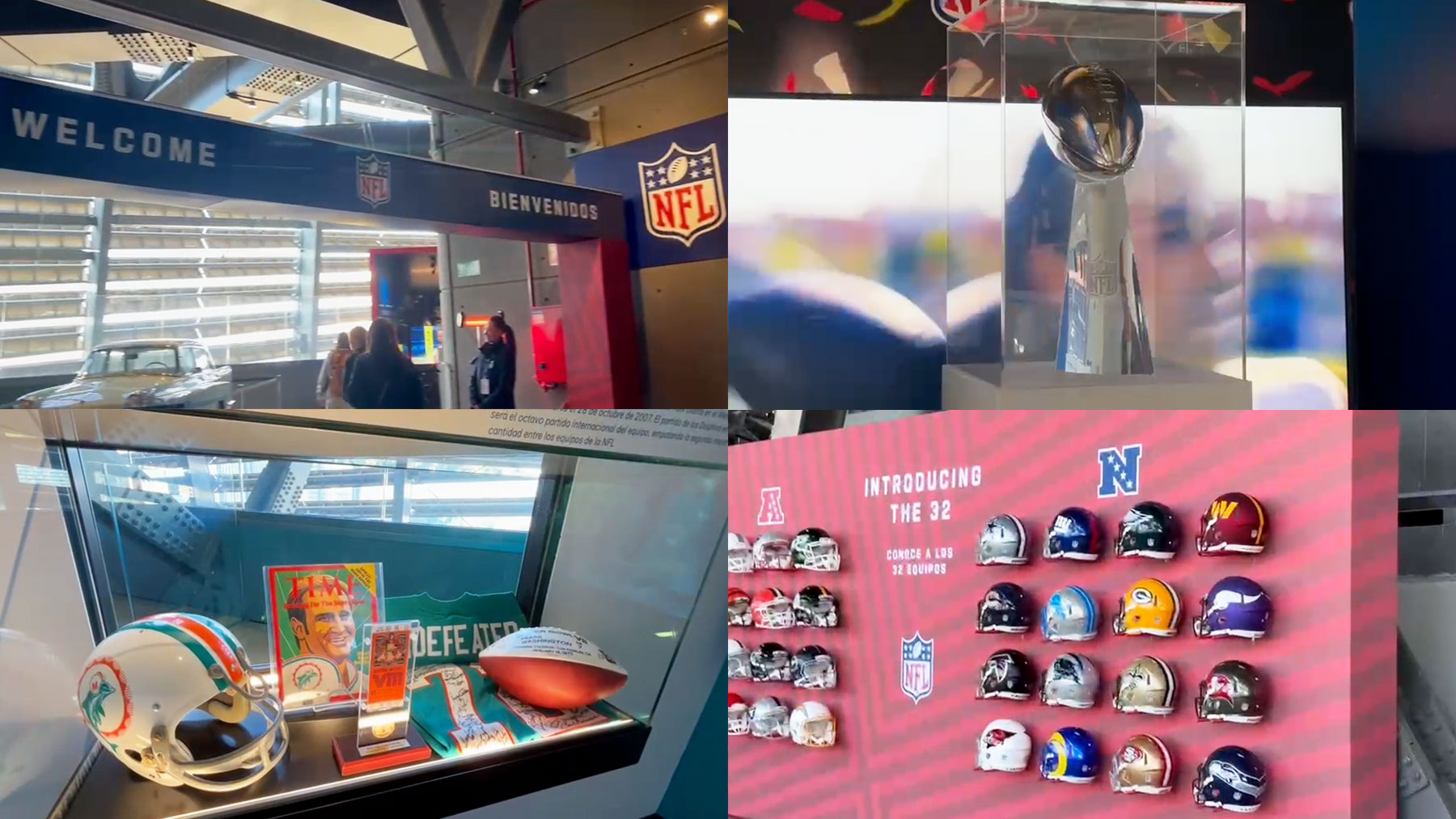OKDIARIO entra en el museo de la NFL en el Bernabéu: un terreno de juego, el trofeo de la Super Bowl...