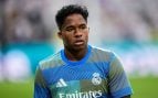 Endrick, en un calentamiento con el Real Madrid. (Europa Press)