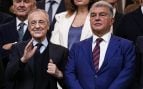 Joan Laporta y Florentino Pérez, en el palco del Santiago Bernabéu. (Europa Press)