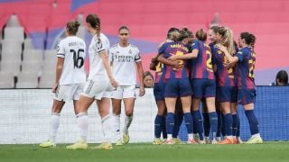 Las jugadoras del Barcelona celebran un gol. (Getty)