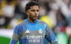 Rodrygo Goes, en un calentamiento con el Real Madrid. (Europa Press)