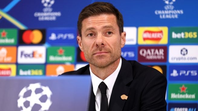 Xabi Alonso, durante una rueda de prensa.