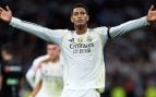 Jude Bellingham celebrando un gol con el Real Madrid. (Getty Images)