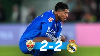 El Real Madrid empató a dos ante el Elche.