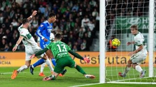 Jude Bellingham marcando en Elche. (Getty)