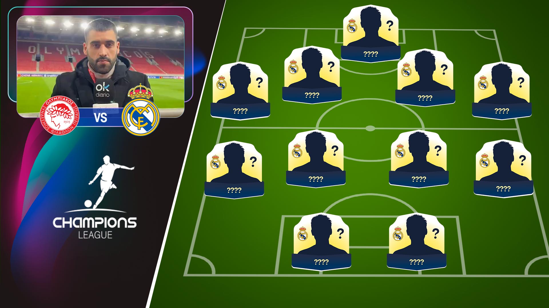 Alineación del Real Madrid contra el Olympiacos: Lunin será el portero y Xabi busca central