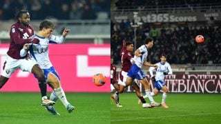 Nico Paz y Jacobo Ramón, en las acciones de sus goles. (Getty)