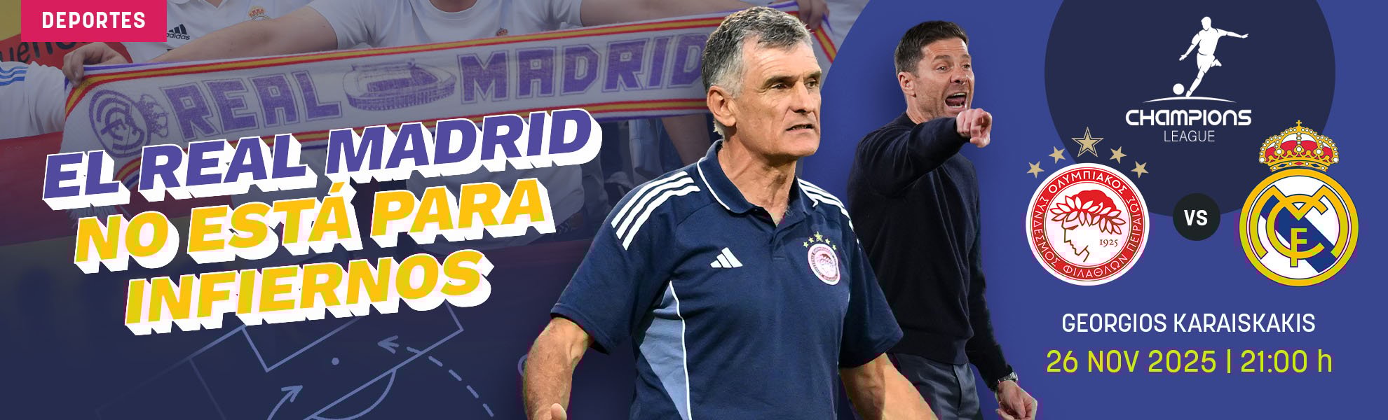 Olympiacos-Real Madrid: no están para infiernos