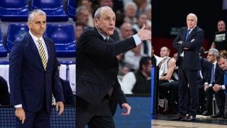 Igor Kokoskov, Ettore Messina y Zeljko Obradovic. (EP)