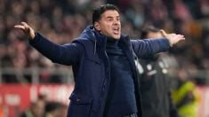 Míchel, durante el Girona-Real Madrid. (EFE)