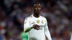 Camavinga con la camiseta del Real Madrid. (Getty)