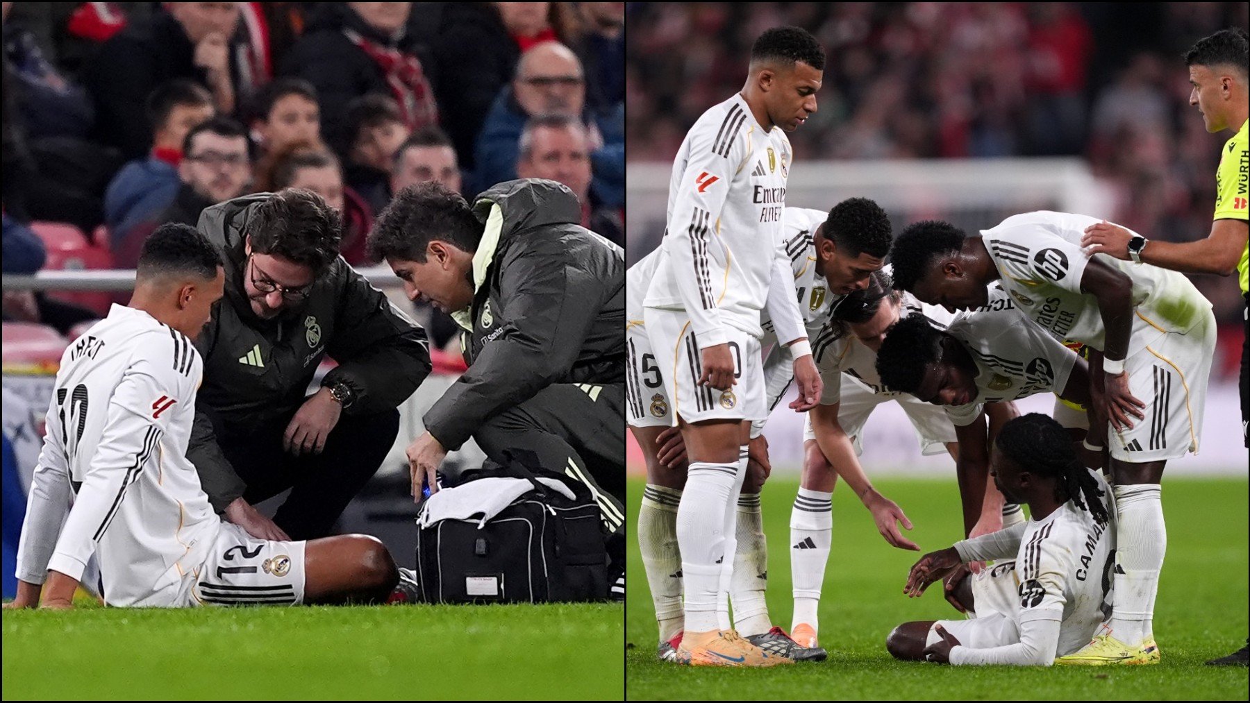 El Real Madrid paga un peaje muy alto en San Mamés: Trent y Camavinga sufren unas lesiones preocupantes