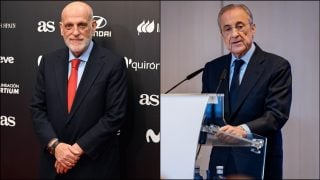 Tebas y Florentino Pérez. (EP)