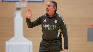 Scariolo en un entrenamiento en Valdebebas. (realmadrid.com)