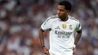 Rodrygo, en un partido de Champions con el Real Madrid. (Getty Images)