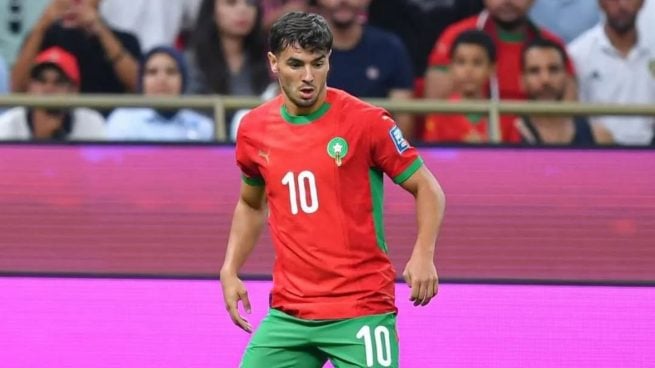 Brahim Díaz, en un partido con Marruecos. (equipedumaroc)