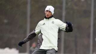 Dean Huijsen entrenando con el Real Madrid. (RM)