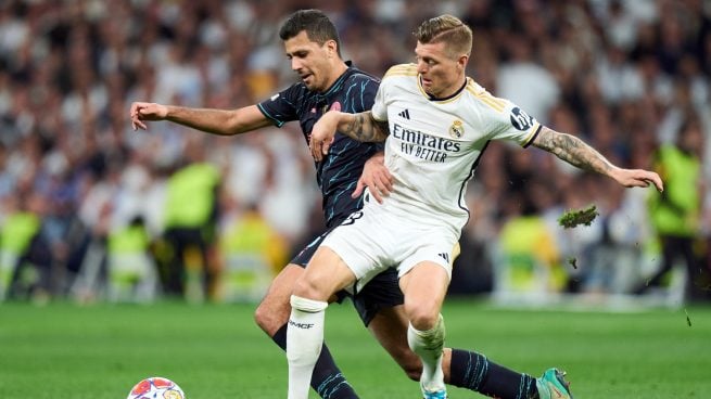 Toni Kroos, en su último partido ante el Manchester City en el Bernabéu.