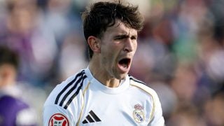 Mesonero celebra un gol con el Castilla. (Realmadrid.com)