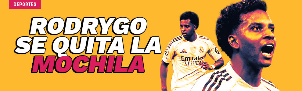 Rodrygo se quita la mochila
