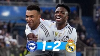 El Real Madrid venció 1-2 al Alavés.