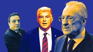 Negreira, Laporta y Florentino Pérez.