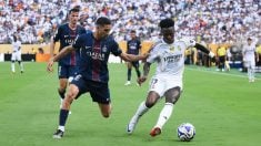 Vinicius y Achraf en el Real Madrid-PSG. (Getty Images)