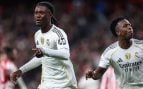 Camavinga y Vinicius celebrando un gol con el Real Madrid. (Europa Press)