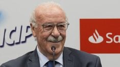 Vicente del Bosque en una rueda de prensa. (Europa Press)