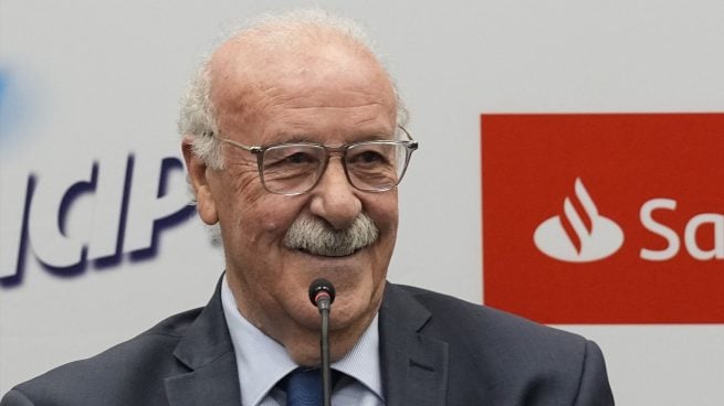 Vicente del Bosque en una rueda de prensa. (Europa Press)