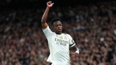 Vinicius Junior en un partido del Real Madrid. (Getty Images)