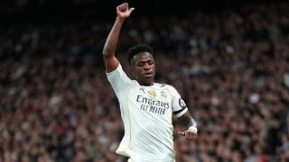 Vinicius Junior en un partido del Real Madrid. (Getty Images)