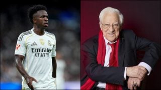 Vinicius Junior y el Padre Ángel. (Europa Press)