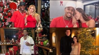 Vinicius, Militao, Rodrygo y Lunin celebrando la Nochebuena. (Instagram)