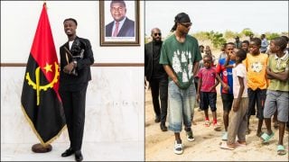 Eduardo Camavinga visita Angola. (Instagram)