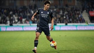 Gonzalo García, en el partido ante el Talavera. (Getty)