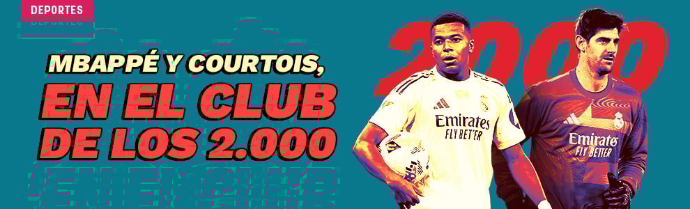 Mbappé y Courtois, en el club de los 2.000
