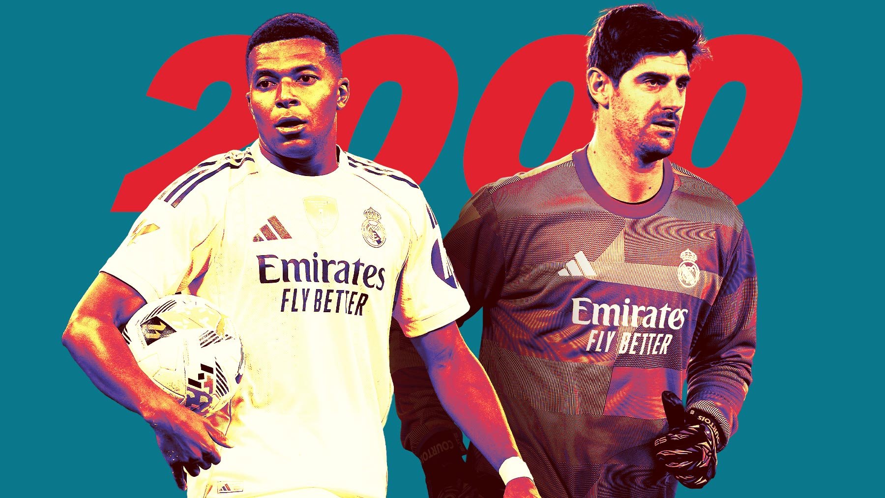 Mbappé y Courtois, en el club de los 2.000