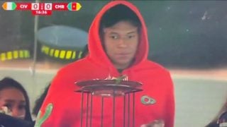 Kylian Mbappé, en el Costa de Marfil-Camerún.