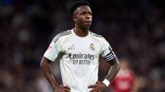 Vinicius, durante un partido del Real Madrid. (Getty)