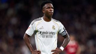Vinicius, durante un partido del Real Madrid. (Getty)