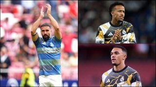 Carvajal, Militao y Tren con el Madrid. (Getty)